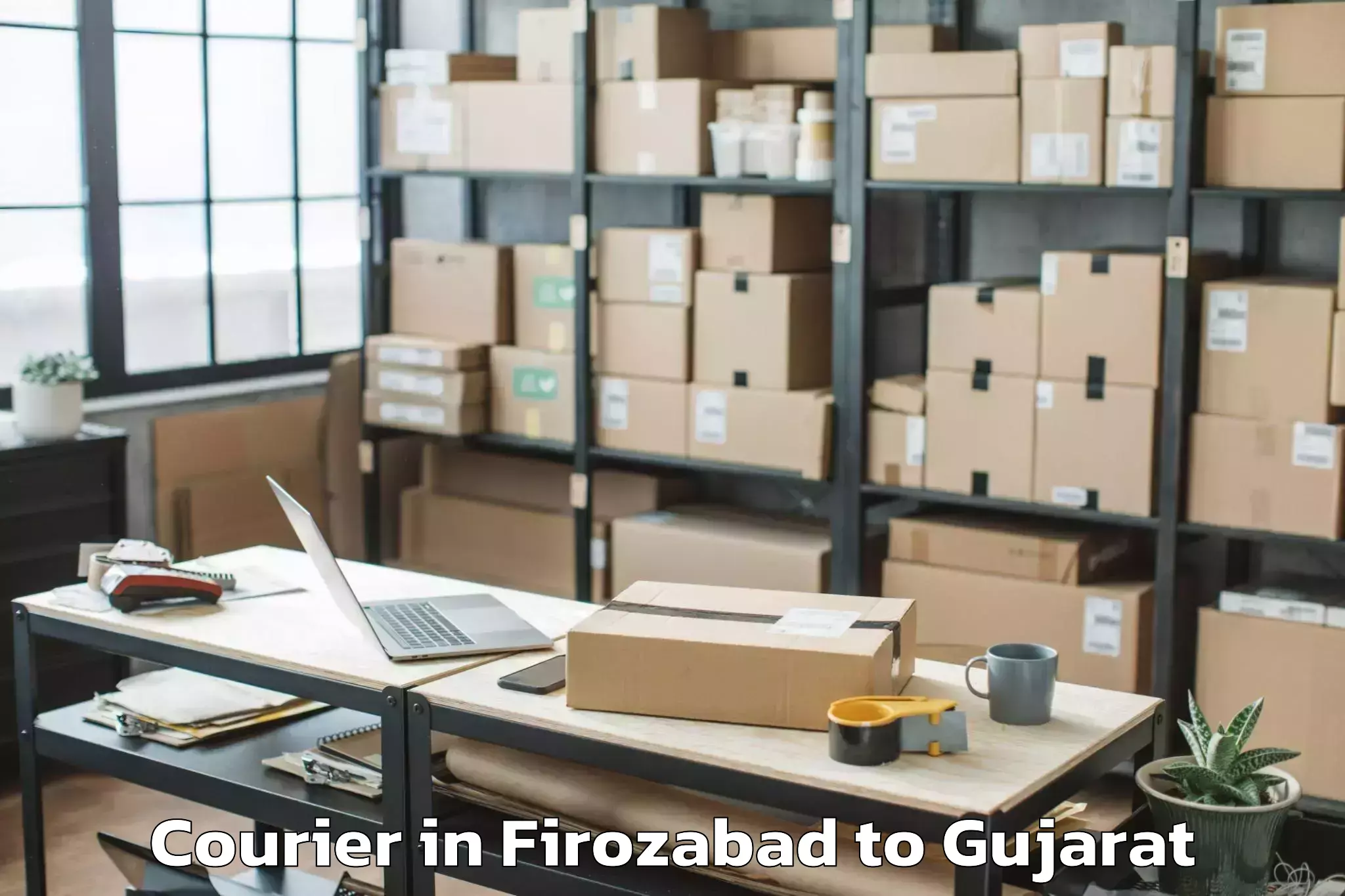 Reliable Firozabad to Bhilad Courier